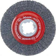 Bosch - 4-1/2" OD, 5/8" Arbor Hole, Crimped Carbon Wheel Brush - Exact Tool & Supply