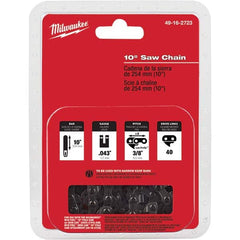 Milwaukee Tool - Power Lawn & Garden Equipment Accessories; Type: Replacement Chain ; Product Compatibility: Milwaukee Pole Saw ; Material: Metal ; Diameter (Inch): 0.04 ; Length (Inch): 10 ; Width (Inch): 1/2 - Exact Tool & Supply