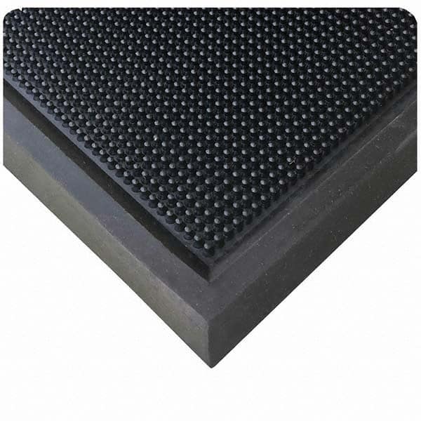 Wearwell - 24" Long x 16" Wide, Natural Rubber Surface, Boot Scrape Surface Entrance Matting - Exact Tool & Supply