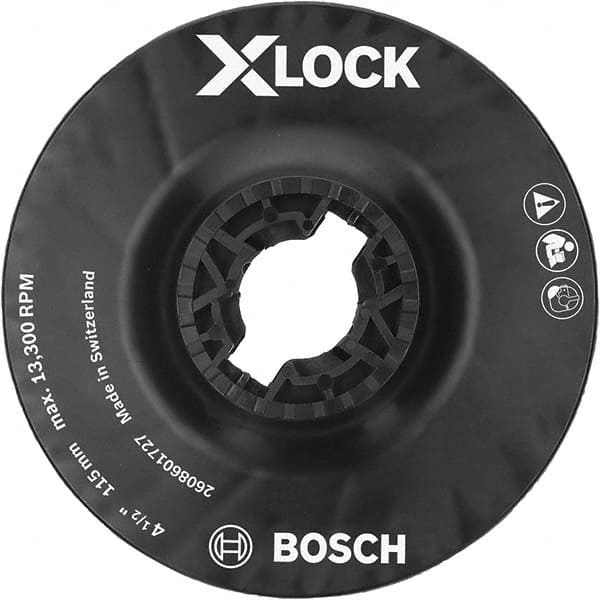 Bosch - Disc Backing Pads Backing Pad Type: Disc Backing Pad Pad Diameter (Inch): 4-1/2 - Exact Tool & Supply