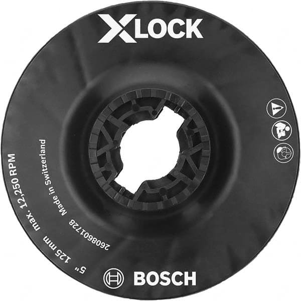 Bosch - Disc Backing Pads Backing Pad Type: Disc Backing Pad Pad Diameter (Inch): 5 - Exact Tool & Supply