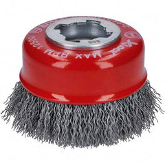 Bosch - 3" Diam 0.012" X-LOCK Carbon Steel Fill Cup Brush - Exact Tool & Supply