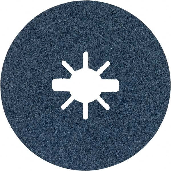 Bosch - Fiber Discs; Disc Diameter (Inch): 4-1/2 ; Abrasive Material: Zirconia Alumina ; Grade: Coarse ; Grit: 80 ; Center Hole Size (Inch): 0 ; Series: X-LOCK - Exact Tool & Supply