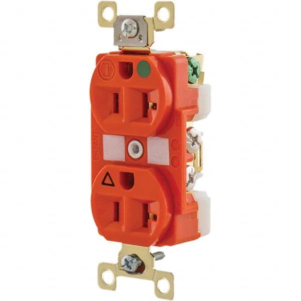 Bryant Electric - Straight Blade Receptacles Receptacle Type: Duplex Receptacle Grade: Hospital - Exact Tool & Supply