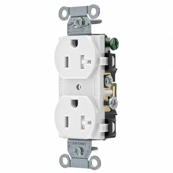 Bryant Electric - Straight Blade Receptacles Receptacle Type: Duplex Receptacle Grade: Commercial - Exact Tool & Supply