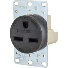 Bryant Electric - Straight Blade Receptacles Receptacle Type: Single Receptacle Grade: Industrial - Exact Tool & Supply