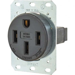 Bryant Electric - Straight Blade Receptacles Receptacle Type: Single Receptacle Grade: Industrial - Exact Tool & Supply