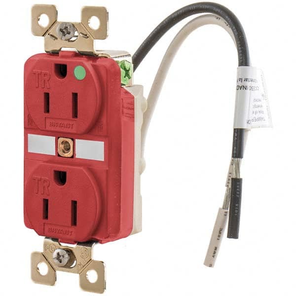 Bryant Electric - Straight Blade Receptacles Receptacle Type: Duplex Receptacle Grade: Hospital - Exact Tool & Supply