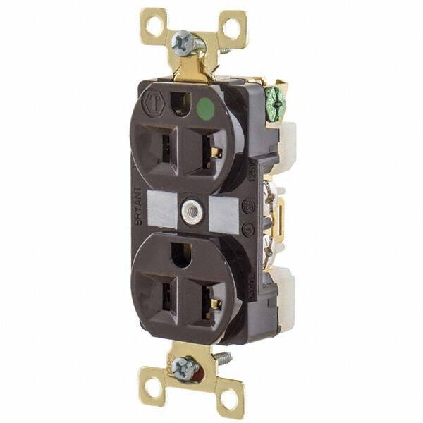 Bryant Electric - Straight Blade Receptacles Receptacle Type: Duplex Receptacle Grade: Hospital - Exact Tool & Supply