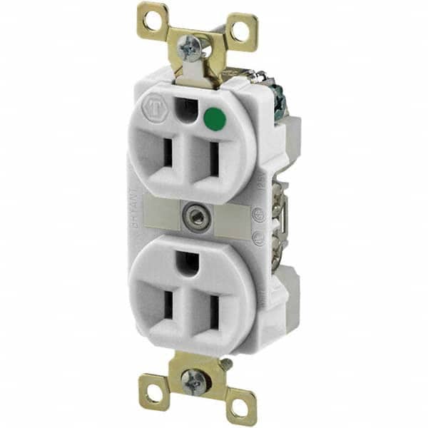 Bryant Electric - Straight Blade Receptacles Receptacle Type: Duplex Receptacle Grade: Hospital - Exact Tool & Supply