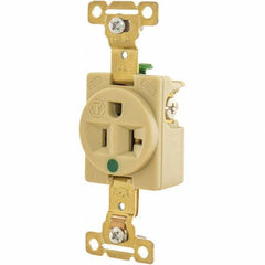 Bryant Electric - Straight Blade Receptacles Receptacle Type: Single Receptacle Grade: Hospital - Exact Tool & Supply