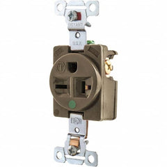 Bryant Electric - Straight Blade Receptacles Receptacle Type: Single Receptacle Grade: Hospital - Exact Tool & Supply