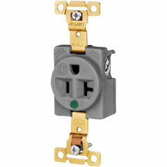 Bryant Electric - Straight Blade Receptacles Receptacle Type: Single Receptacle Grade: Hospital - Exact Tool & Supply