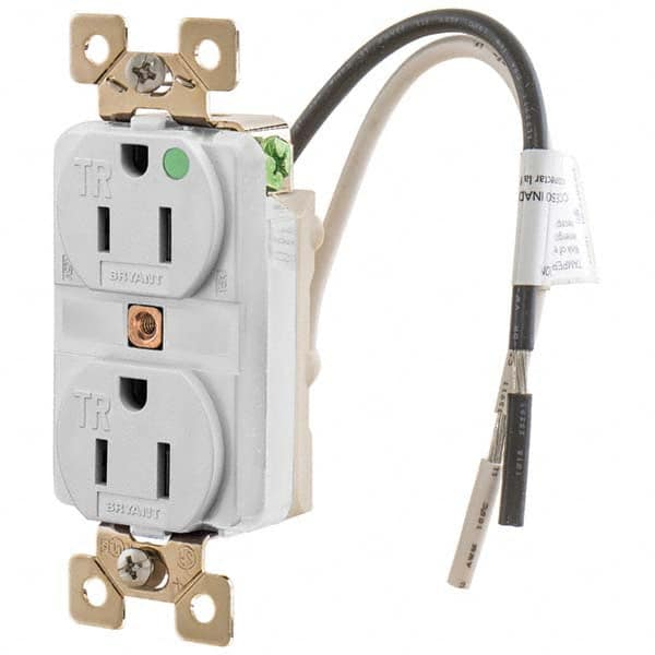 Bryant Electric - Straight Blade Receptacles Receptacle Type: Duplex Receptacle Grade: Hospital - Exact Tool & Supply
