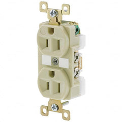 Bryant Electric - Straight Blade Receptacles Receptacle Type: Duplex Receptacle Grade: Industrial - Exact Tool & Supply