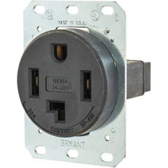 Bryant Electric - Straight Blade Receptacles Receptacle Type: Single Receptacle Grade: Industrial - Exact Tool & Supply