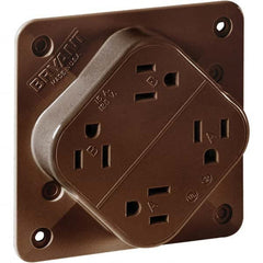Bryant Electric - Straight Blade Receptacles Receptacle Type: Fourplex Receptacle Grade: Industrial - Exact Tool & Supply
