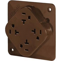 Bryant Electric - Straight Blade Receptacles Receptacle Type: Fourplex Receptacle Grade: Industrial - Exact Tool & Supply