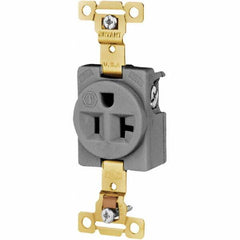 Bryant Electric - Straight Blade Receptacles Receptacle Type: Single Receptacle Grade: Industrial - Exact Tool & Supply