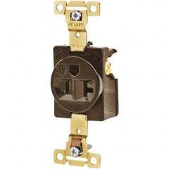 Bryant Electric - Straight Blade Receptacles Receptacle Type: Single Receptacle Grade: Industrial - Exact Tool & Supply