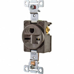 Bryant Electric - Straight Blade Receptacles Receptacle Type: Single Receptacle Grade: Industrial - Exact Tool & Supply