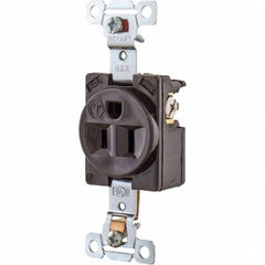 Bryant Electric - Straight Blade Receptacles Receptacle Type: Single Receptacle Grade: Industrial - Exact Tool & Supply