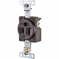 Bryant Electric - Straight Blade Receptacles Receptacle Type: Single Receptacle Grade: Industrial - Exact Tool & Supply