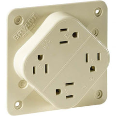 Bryant Electric - Straight Blade Receptacles Receptacle Type: Fourplex Receptacle Grade: Industrial - Exact Tool & Supply