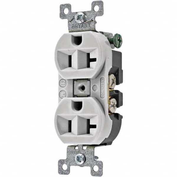 Bryant Electric - Straight Blade Receptacles Receptacle Type: Duplex Receptacle Grade: Specification - Exact Tool & Supply
