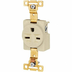 Bryant Electric - Straight Blade Receptacles Receptacle Type: Single Receptacle Grade: Industrial - Exact Tool & Supply