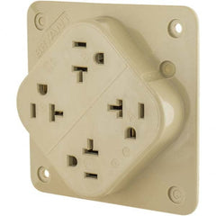 Bryant Electric - Straight Blade Receptacles Receptacle Type: Fourplex Receptacle Grade: Industrial - Exact Tool & Supply