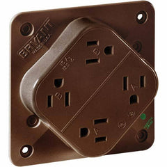 Bryant Electric - Straight Blade Receptacles Receptacle Type: Fourplex Receptacle Grade: Hospital - Exact Tool & Supply