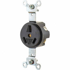 Bryant Electric - Straight Blade Receptacles Receptacle Type: Single Receptacle Grade: Industrial - Exact Tool & Supply