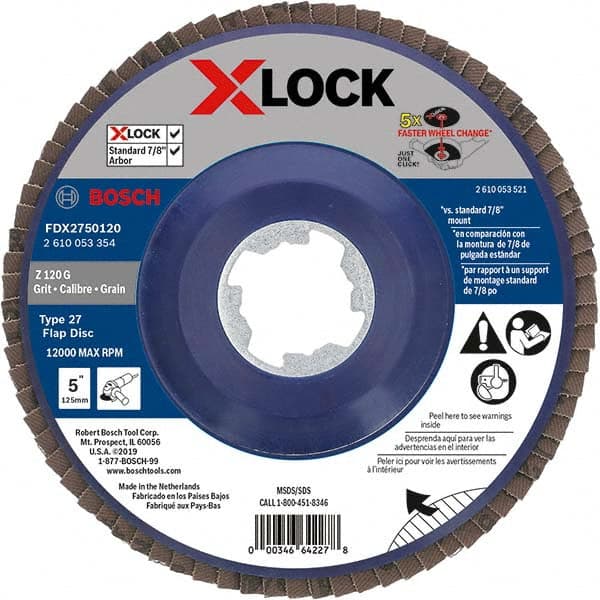 Bosch - Flap Discs Abrasive Type: Coated Flap Disc Type: Type 27 - Exact Tool & Supply