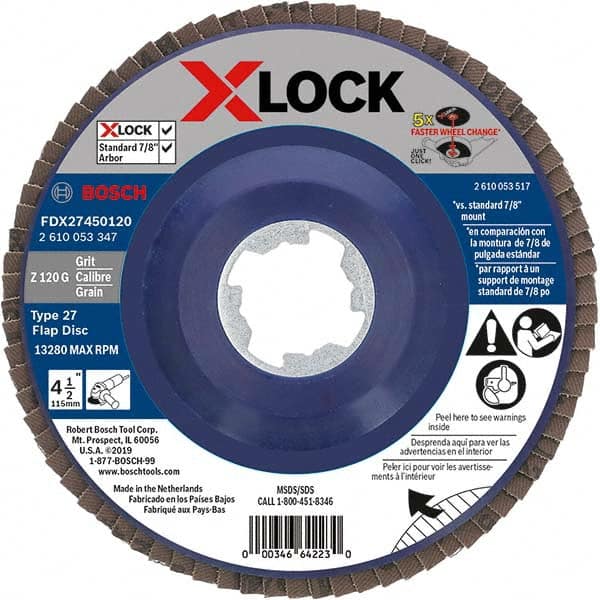 Bosch - Flap Discs Abrasive Type: Coated Flap Disc Type: Type 27 - Exact Tool & Supply
