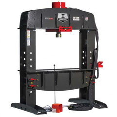 Edwards Manufacturing - Shop Presses; Power Type: Electric ; Pressure (Ton): 110 ; Stroke (Inch): 12-1/4 ; Table Length (Inch): 37-7/16 ; Table Depth (Inch): 48 ; Voltage: 230 - Exact Tool & Supply