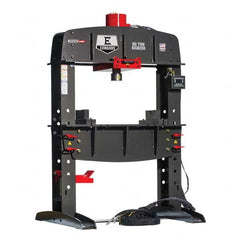 Edwards Manufacturing - Shop Presses; Power Type: Electric ; Pressure (Ton): 60 ; Stroke (Inch): 12-1/4 ; Table Length (Inch): 39-1/4 ; Table Depth (Inch): 42 ; Voltage: 230 - Exact Tool & Supply