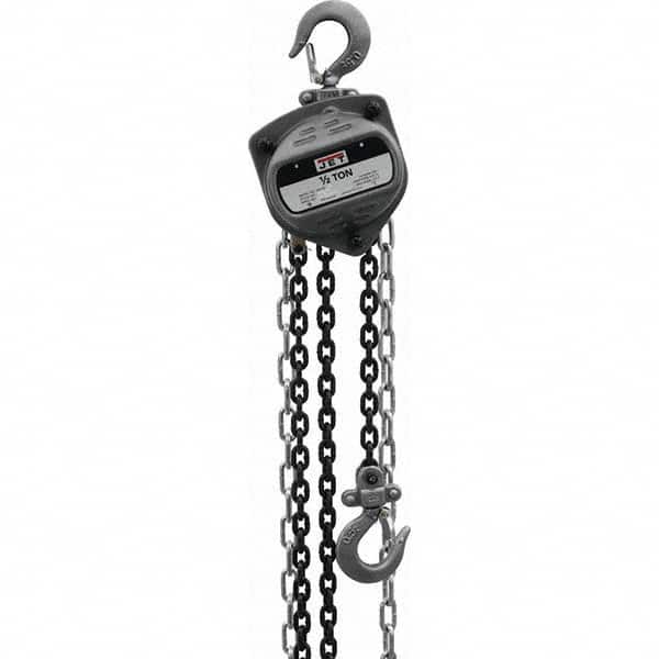Jet - 1,000 Lb Capacity, 40' Lift Height, Manual Chain Hoist - Exact Tool & Supply