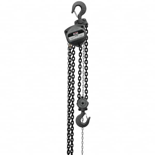 Jet - 10,000 Lb Capacity, 50' Lift Height, Manual Chain Hoist - Exact Tool & Supply