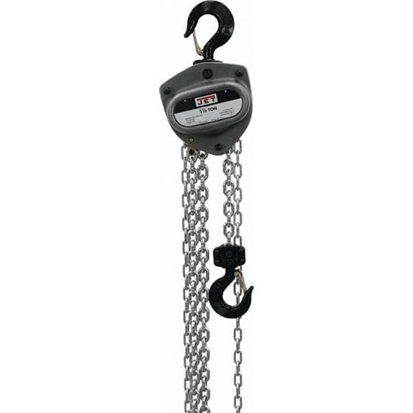 Jet - 3,000 Lb Capacity, 60' Lift Height, Manual Chain Hoist - Exact Tool & Supply