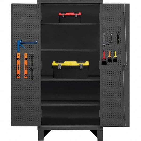 Durham - 4 Shelf Pegboard Storage Cabinet - Exact Tool & Supply