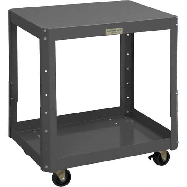 Durham - Stationary Work Benches, Tables Type: Machine Work Table Top Material: 16 Gauge Steel - Exact Tool & Supply