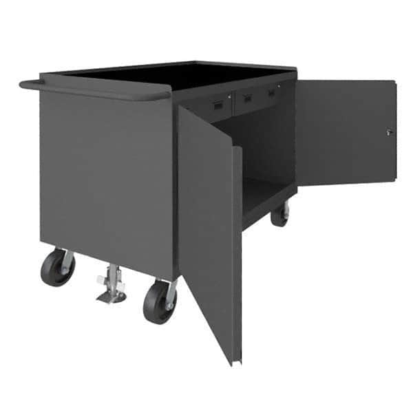Durham - Mobile Work Benches Type: Cabinet Bench Length: 54-1/8 (Inch) - Exact Tool & Supply