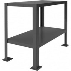 Durham - Stationary Work Benches, Tables Type: Machine Work Table Top Material: 16 Gauge Steel - Exact Tool & Supply