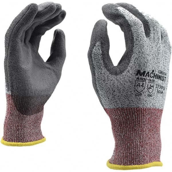 Cordova - Size L (9), ANSI Cut Lvl A4, ANSI Puncture Lvl 4, ANSI Abrasion Lvl 5, Polyurethane Coated Cut & Puncture Resistant Gloves - Exact Tool & Supply