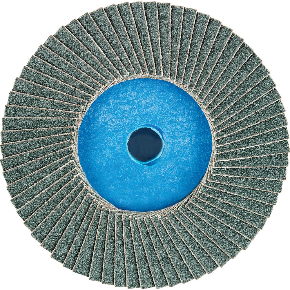 PFERD - Flap Discs; Abrasive Type: Coated ; Flap Disc Type: Compact ; Disc Diameter (Inch): 3 ; Abrasive Material: Zirconia Alumina ; Grit: 120 ; Attaching System: Quick Change Type CD - Exact Tool & Supply