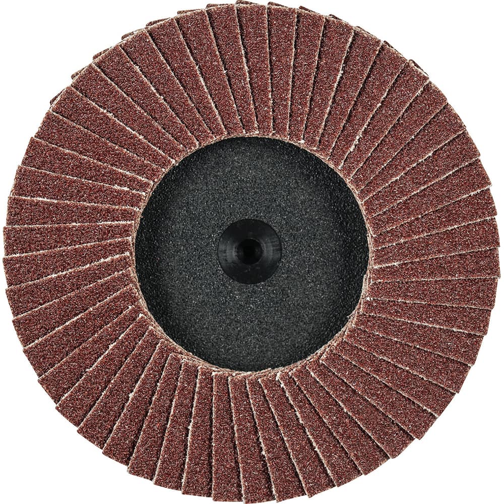 PFERD - Flap Discs; Abrasive Type: Coated ; Flap Disc Type: Type 27 ; Disc Diameter (Inch): 3 ; Abrasive Material: Aluminum Oxide ; Grit: 60 ; Attaching System: Quick Change Type CDR - Exact Tool & Supply