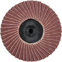 PFERD - Flap Discs; Abrasive Type: Coated ; Flap Disc Type: Type 27 ; Disc Diameter (Inch): 2 ; Abrasive Material: Aluminum Oxide ; Grit: 120 ; Attaching System: Quick Change Type CDR - Exact Tool & Supply