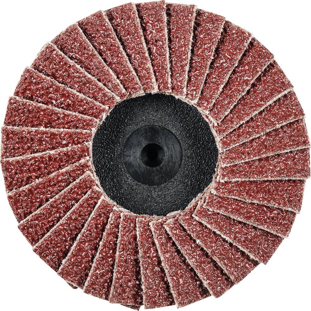 PFERD - Flap Discs; Abrasive Type: Coated ; Flap Disc Type: Type 27 ; Disc Diameter (Inch): 2 ; Abrasive Material: Aluminum Oxide ; Grit: 40 ; Attaching System: Quick Change Type CDR - Exact Tool & Supply