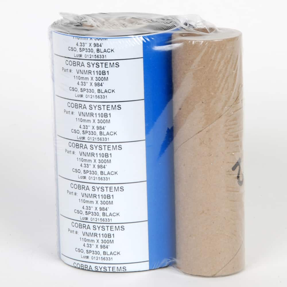 Cobra Systems - Labels, Ribbons & Tapes; Type: Ink Ribbon ; Color: Black ; For Use With: VNM4PRO ; Width (Inch): 4 ; Length (Feet): 984 ; Material: Vinyl - Exact Tool & Supply